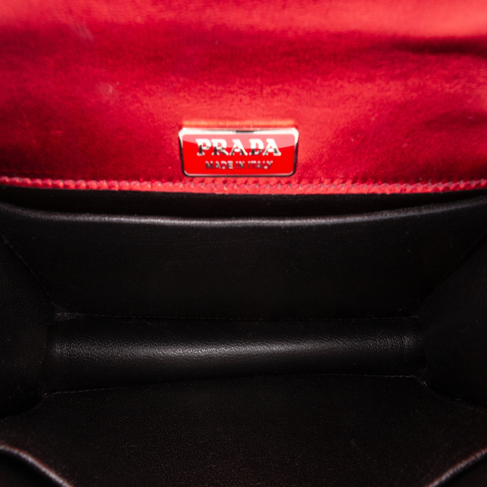 Pre-Loved Prada Saffiano Trimmed Metallic Vitello Cahier Bag - Picture 4 of 7